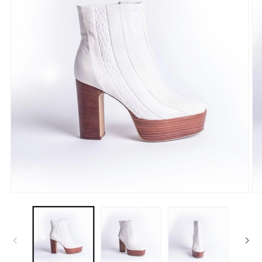 COPY - White platform booties by Cecelia NY size 8